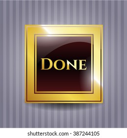 Done gold shiny emblem