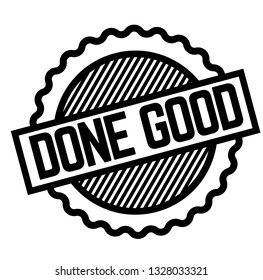 Done good stamp on white