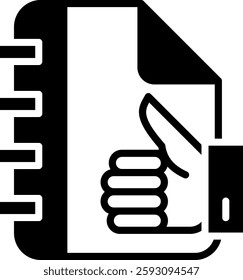Done Icon Glyph Vector Illustration