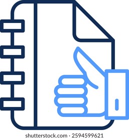 Done Icon Line Color Vector Illustration