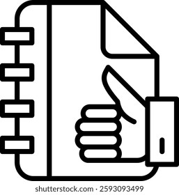 Done Icon Line Vector Illustration