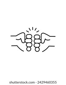 icono hecho, icono vector mejor línea.