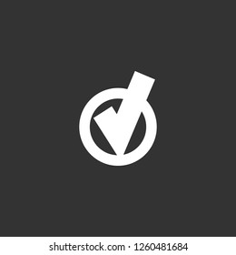 done icon vector. done sign on black background. done icon for web and app