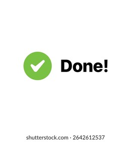 done icon vector. done sign on white background. illustration concept