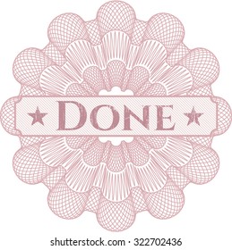 Done money style rosette