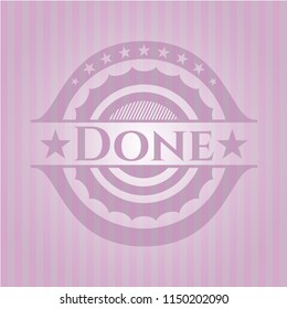 Done pink emblem