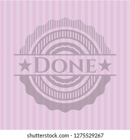 Done realistic pink emblem