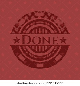 Done realistic red emblem
