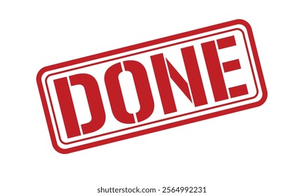 DONE red stamp text on white