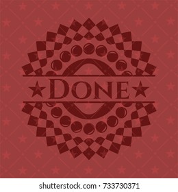 Done retro red emblem