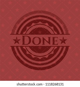 Done retro style red emblem