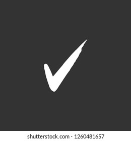 done sign icon vector. done sign sign on black background. done sign icon for web and app