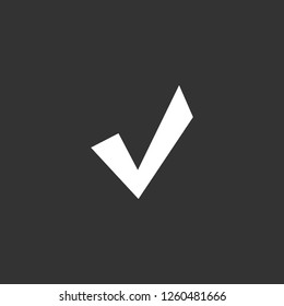 done sign icon vector. done sign sign on black background. done sign icon for web and app