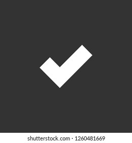 done sign icon vector. done sign sign on black background. done sign icon for web and app