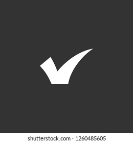 done sign icon vector. done sign sign on black background. done sign icon for web and app
