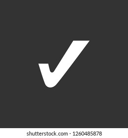 done sign icon vector. done sign sign on black background. done sign icon for web and app