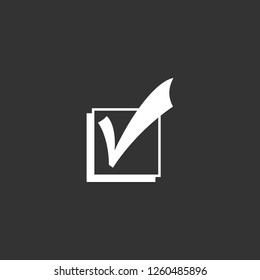done sign icon vector. done sign sign on black background. done sign icon for web and app