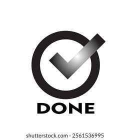 done sign icon vector. done sign sign on white background