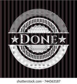 Done silvery shiny emblem