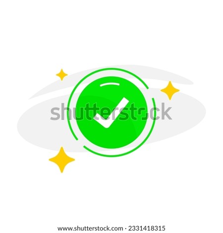 done, success, check mark concept illustration flat design vector eps10. modern graphic element for landing page, empty state ui, infographic, icon