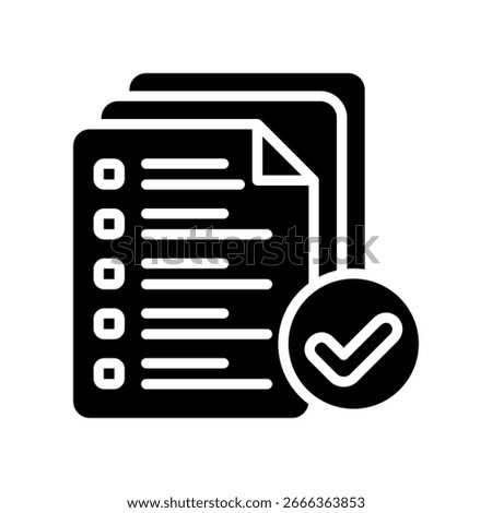 Done Task Icon Mini Illustration Icon. Use For Modern Concept, Print, Ui, Ux Kit, Web And App Development. Vector Related To Office, Education, Examination And More