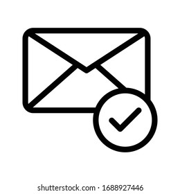 done vector thin line icon 