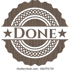 Done vintage wood emblem