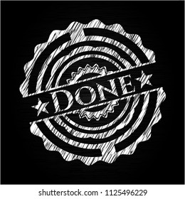 Done written on a blackboard