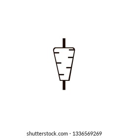 doner kabob icon. flat design