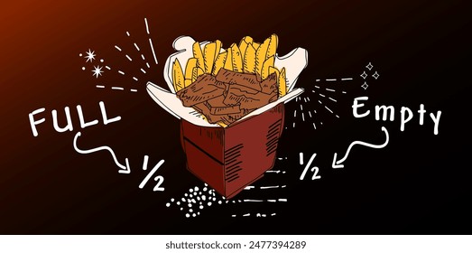 Doner kebab Ilustración vectorial dibujada a mano. Elaboración de ingredientes de kebab y kebab doner. Elementos de diseño de comida rápida. Cartel de café restaurante, diseño de Plantilla. 