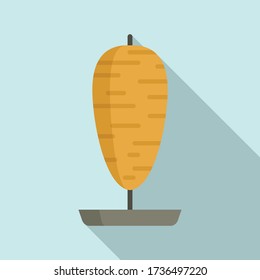 Doner kebab icon. Flat illustration of doner kebab vector icon for web design