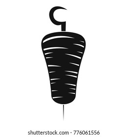Doner kebab icon. Simple illustration of doner kebab vector icon for web