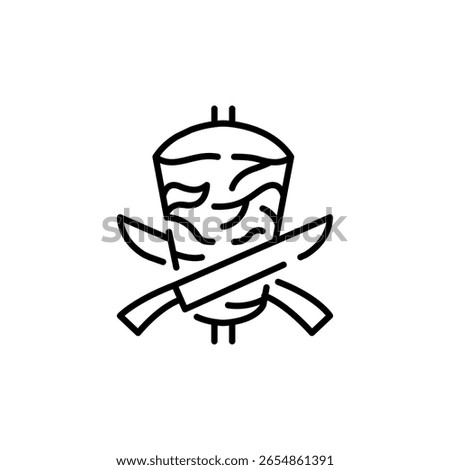 Doner kebab icon. Simple doner kebab icon for social media, app and web design. Vector illustration