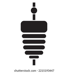 Doner Kebab icon vector design template in black color isolated sign on white background