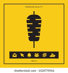 Doner kebab icon for web and mobile