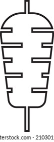 Doner kebab icon for web and mobile