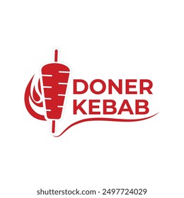 Doner kebab logo, doner logo, kebab logo