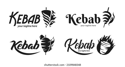 Doner kebab logo for restaurants and markets. Doner kebab logo template. EPS10 vector illustration.