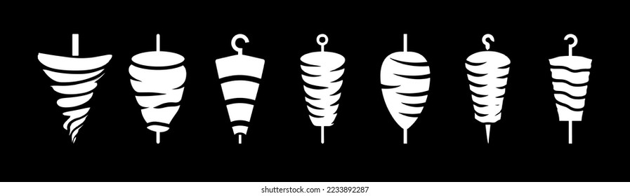 Doner kebab logo for restaurants and markets. Doner kebab logo template. EPS10 vector illustration.