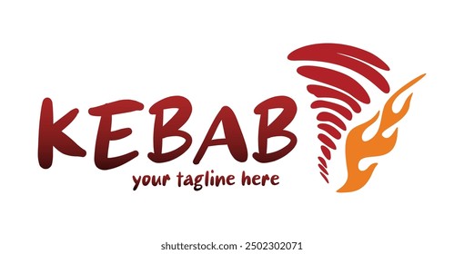 Doner kebab logo for restaurants and markets. Doner kebab logo template. EPS10 vector illustration.