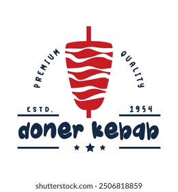 Doner kebab logo for restaurants and markets. Doner kebab logo template. EPS10 vector illustration.