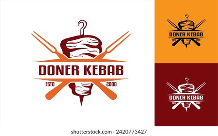 doner kebab logo,label templates.for restaurants turkish and arabian and markets.