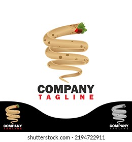 Diseño del logo vectorial del doner kebab y shawarma. Logo vector para restaurantes turcos y árabes.
