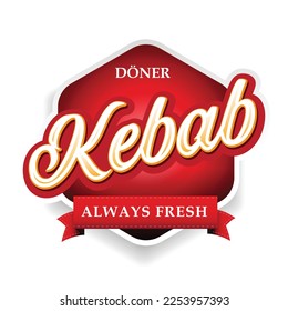 Doner Kebab sign vintage logo