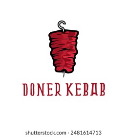 doner kebab simple vector illustration