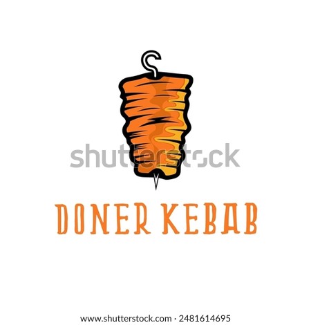doner kebab simple vector illustration