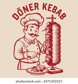 Doner Kebab t-shirt design graphic t-shirt