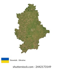 Donetsk, Oblasts of Ukraine Topographic Map (EPS)