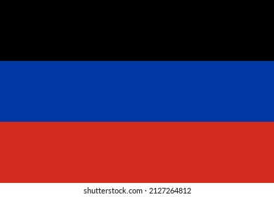 Donetsk peoples Republic flag vector illustration. Self proclaimed republic Part of Eastern Ukraine territory.