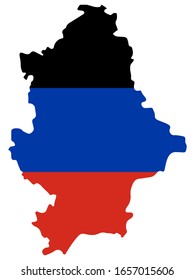 Vektorillustration der Donetsk-Volksrepublik-Karte